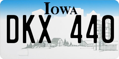 IA license plate DKX440