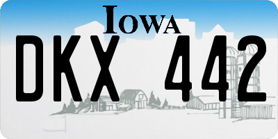 IA license plate DKX442