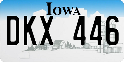 IA license plate DKX446