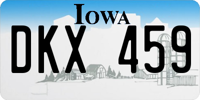 IA license plate DKX459