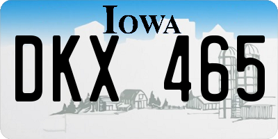 IA license plate DKX465