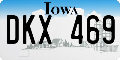 IA license plate DKX469