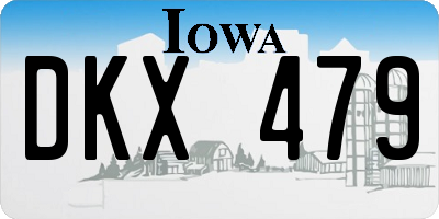 IA license plate DKX479