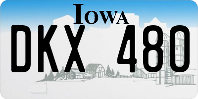 IA license plate DKX480