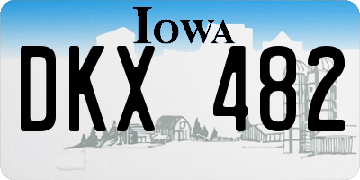 IA license plate DKX482