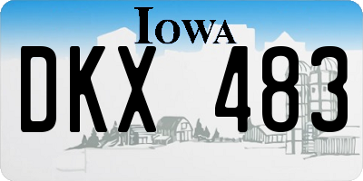 IA license plate DKX483