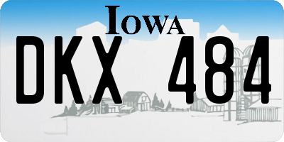 IA license plate DKX484