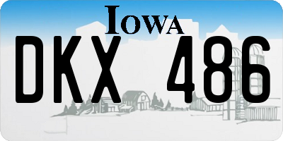 IA license plate DKX486