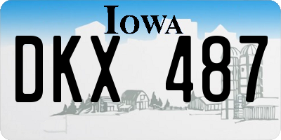 IA license plate DKX487