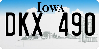 IA license plate DKX490