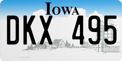 IA license plate DKX495