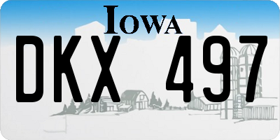 IA license plate DKX497