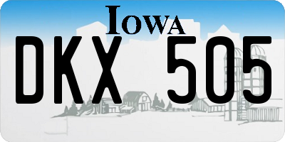 IA license plate DKX505