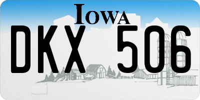 IA license plate DKX506