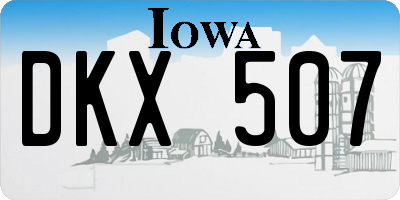 IA license plate DKX507