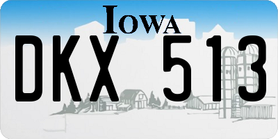 IA license plate DKX513