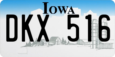 IA license plate DKX516