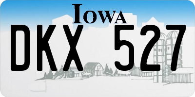 IA license plate DKX527