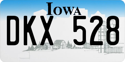IA license plate DKX528
