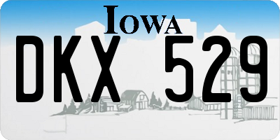 IA license plate DKX529