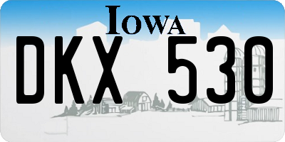 IA license plate DKX530