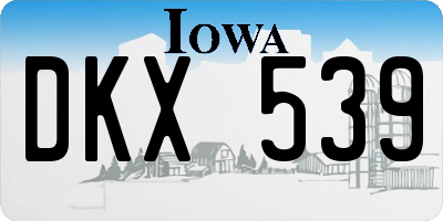 IA license plate DKX539