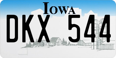 IA license plate DKX544