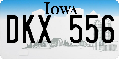 IA license plate DKX556