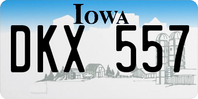 IA license plate DKX557