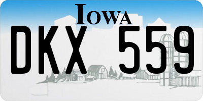 IA license plate DKX559