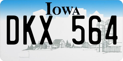 IA license plate DKX564