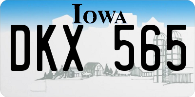 IA license plate DKX565