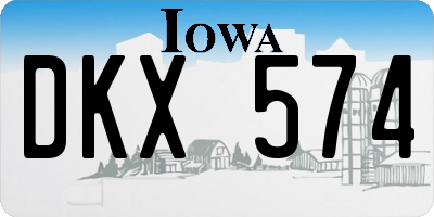 IA license plate DKX574