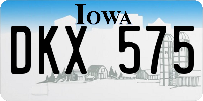 IA license plate DKX575