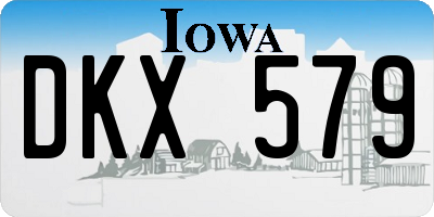 IA license plate DKX579