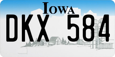 IA license plate DKX584