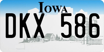IA license plate DKX586