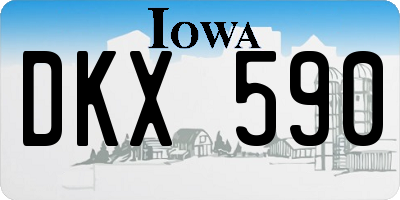 IA license plate DKX590