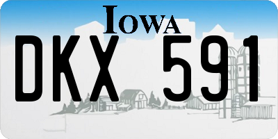 IA license plate DKX591