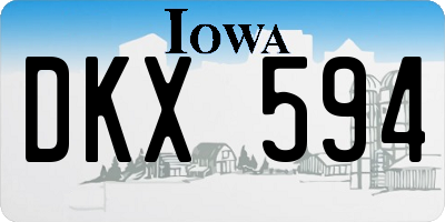 IA license plate DKX594