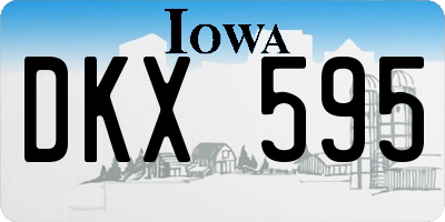 IA license plate DKX595