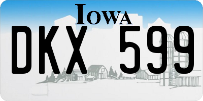 IA license plate DKX599