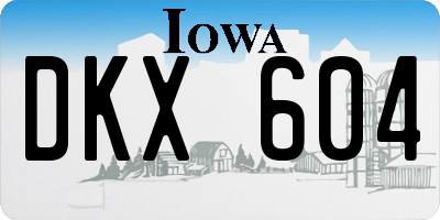 IA license plate DKX604