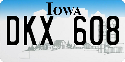 IA license plate DKX608