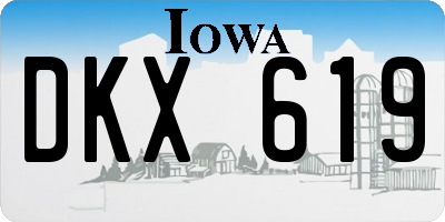 IA license plate DKX619