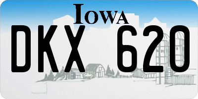 IA license plate DKX620