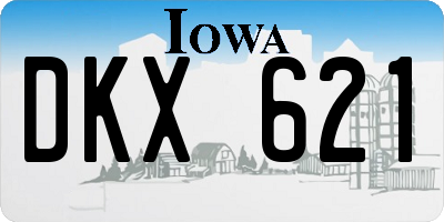 IA license plate DKX621