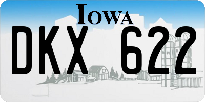 IA license plate DKX622