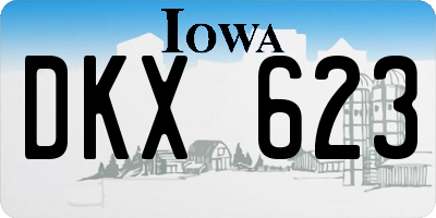 IA license plate DKX623