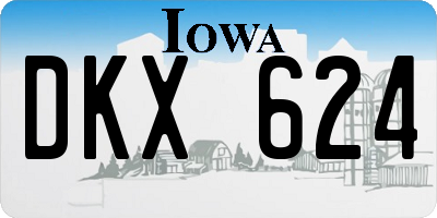 IA license plate DKX624